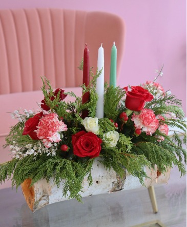 Yule Log Arrangement  in Trenton, ON | Designs by Alexis Rose