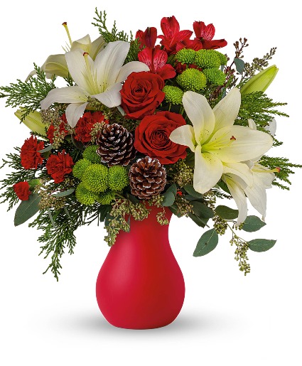 Yuletide Greetings Vase Arrangement  