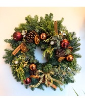 Yuletide Spice  Live Wreath 12"