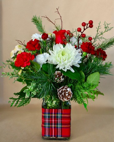 Yuletide Vase Arrangement in Delta, BC | FLOWERS BEAUTIFUL
