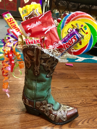 Yummy Candy Boot Bouquet
