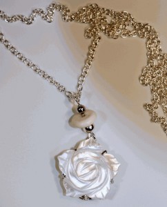 Zebra and Co Rose Pendant on Stacking Necklace