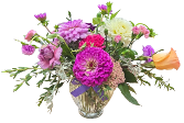 Zinnia Charm Vase Arrangement