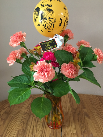 zombodies halloween orange vase